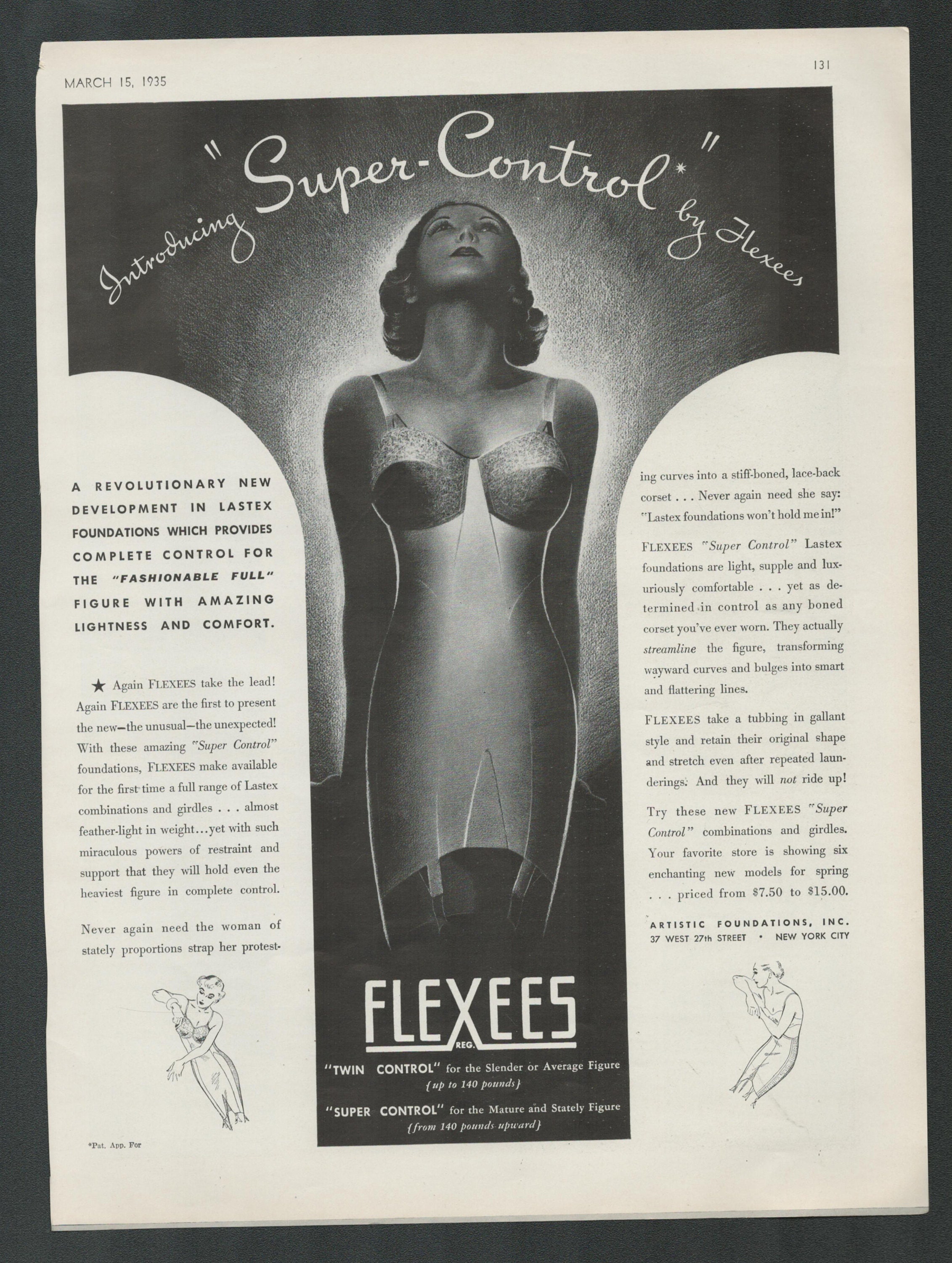 Flexees Underwear 1935 Original Tear sheet ideal for Framing