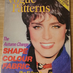 Vogue Patterns Début Automne 1979 Original vintage Retro Rare Fashion Magazine Cadeau Cadeau Anniversaire