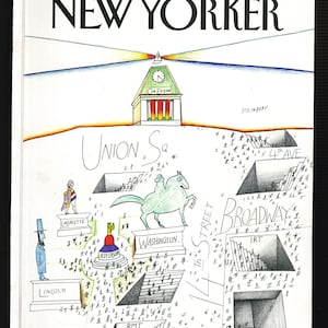New Yorker Vintage Magazine January 19 1981 Union Square Saul Steinberg