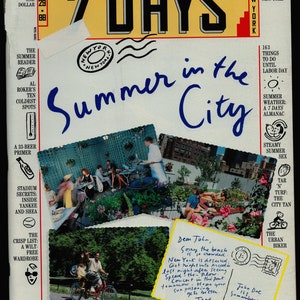 7 Days Magazine June 29 1988 vol 1 no 8 New York  Summer in the City