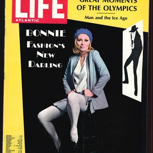 Life Atlantic March 4 1968 Original Vintage Magazine Faye Dunaway Bonnie and Clyde Revival cover