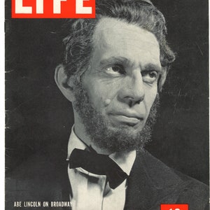 Life  US vol 5 no 18 Oct 31 1938 American Original Vintage Weekly Magazine Gift Birthday Raymond Massey as Abe Lincoln