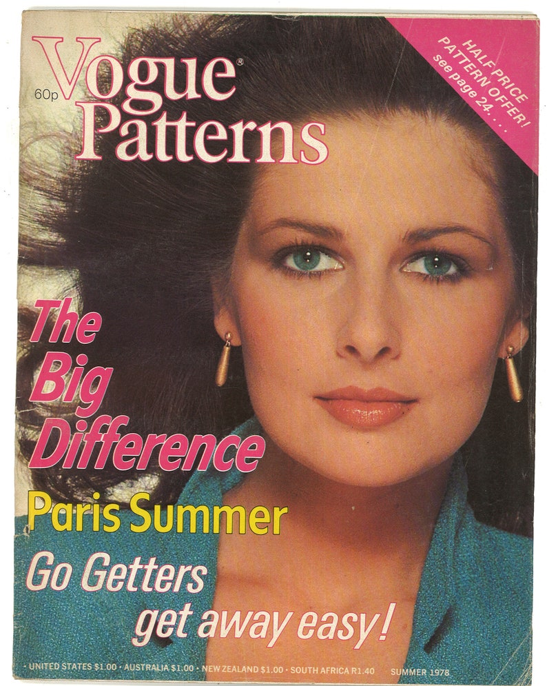 Vogue Patterns Book Summer 1978 Original Vintage Retro Rare Etsy