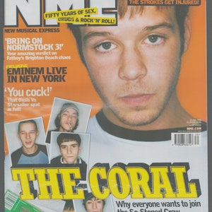 NME 27 de julho de 2002 The Coral Manic Street Preachers Eminem Travis Foo Fighters Presente de 20º aniversário