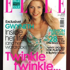 Elle UK Dec 2000 British Original Vintage Fashion Magazine Gwyneth Paltrow