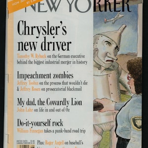 New Yorker Nov 16 1998 Original Journalism Vintage Magazine Off to see the Wizard by Barry Blitt
