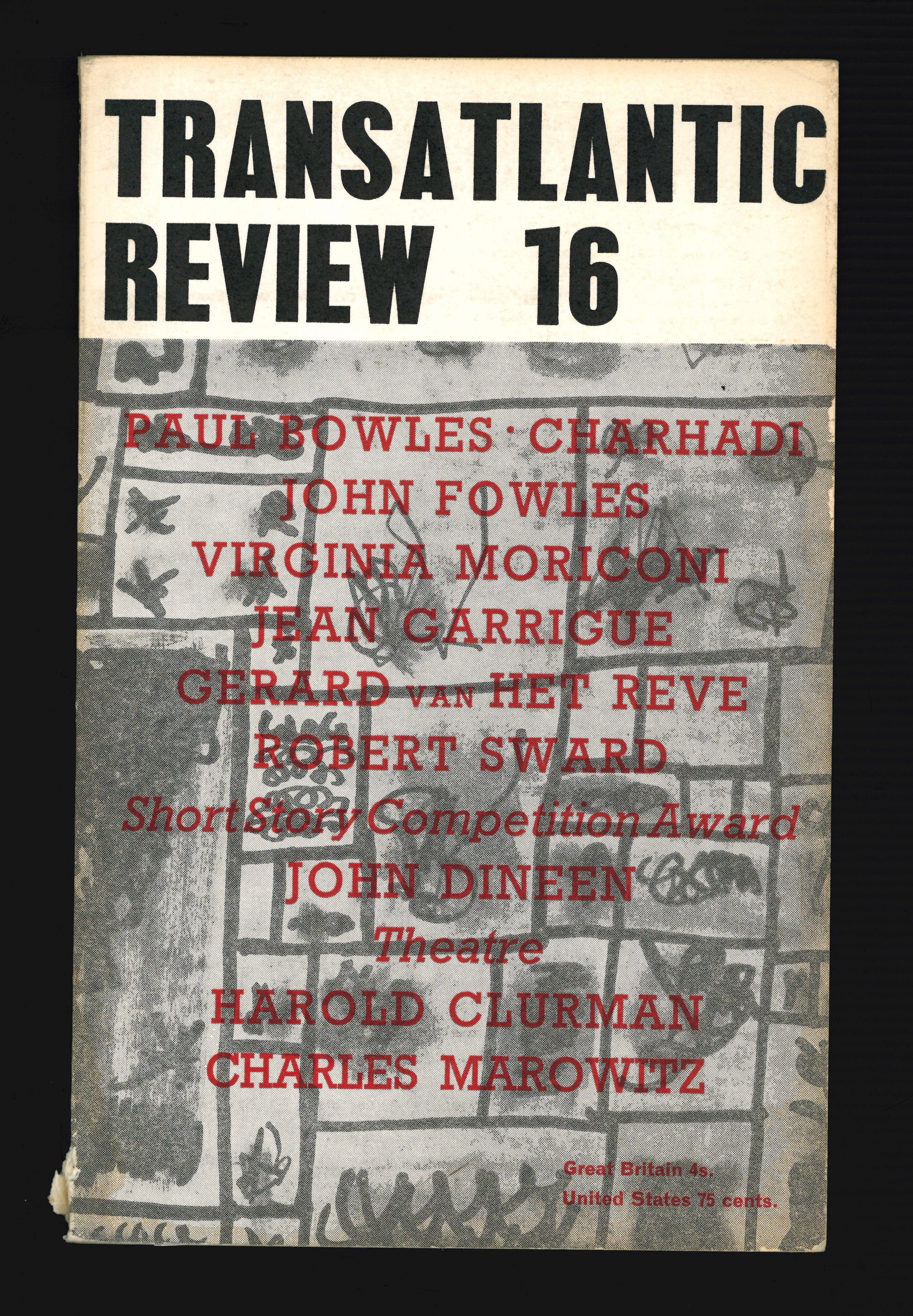 Transatlantic Review 16 1964 Paul Bowles John Fowles Virginia 