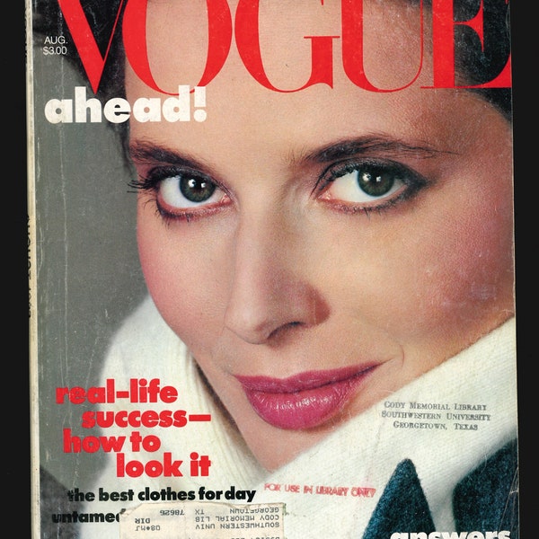 Vogue US Aug 1983  Original Vintage Fashion Magazine  Isabella Rossellini