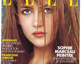 Elle no 2361 8 de abril 1991 París francés Extranjero Original Vintage Revista de moda Regalo Regalo de cumpleaños Sophie Marceau Peintre
