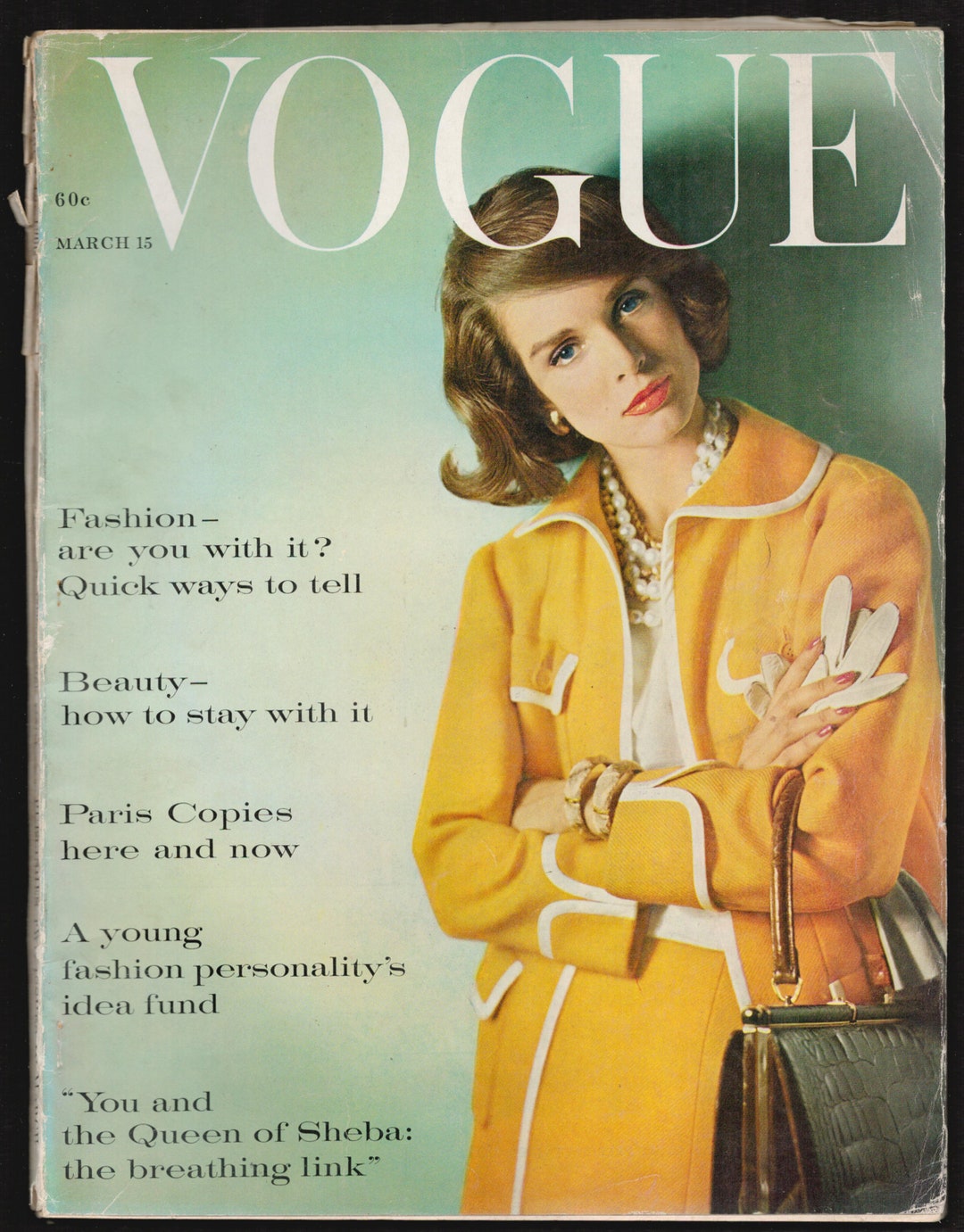 Vogue US March 15 1960 Original Vintage American Fashion