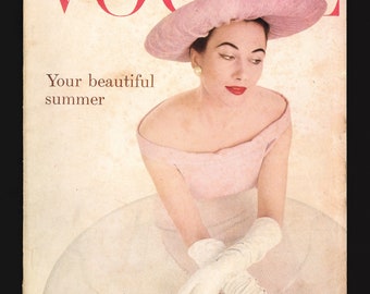 Vogue UK June 1955 Original Vintage Fashion Magazine