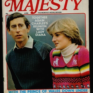 Majesty vol 2 no 2 June 1981 Original Vintage Magazine Prince Charles Princess Diana cover
