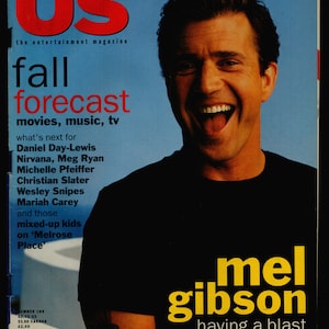 US weekly Sept 1993 Original Celebrity and Entertainment Magazine cover: Mel Gibson