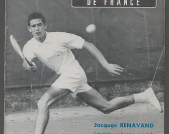 Tenis De France Ago 1961 no 100 Original Vintage Magazine Jacques Renavand