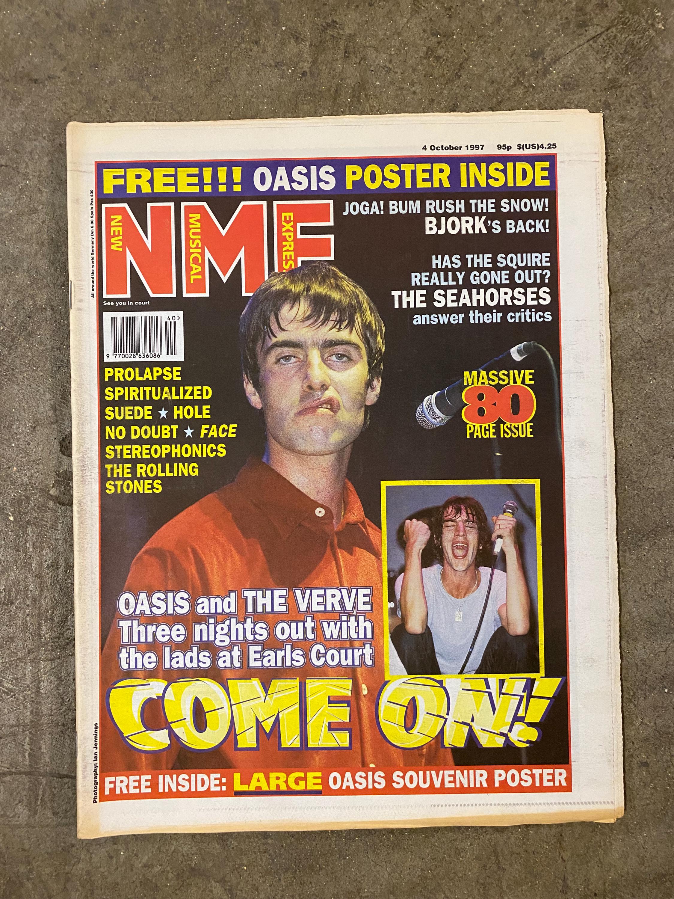 Oasis NME 1997-99 Back Issues Liam Gallagher Noel Gallagher