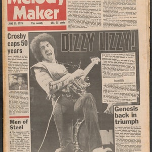 Melody Maker June 19 1976 British Pop Newspaper Music Thin Lizzy Bing Crosby Ted Nugent Genesis