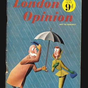 London Opinion and the Humorist  Feb- Dec 1950 Vintage Original Men Magazine Scarce