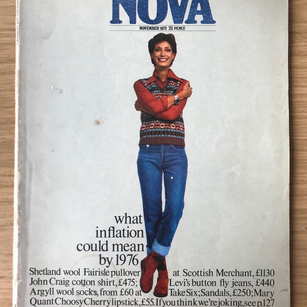 Nova Nov 1973 Original Vintage Rare Fashion Magazine Birthday Gifts Present