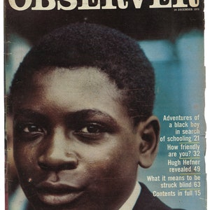 Observer Sunday Supplement Dec 16 1973 Original Vintage News Magazine Gift Birthday Present adventures of a black boy