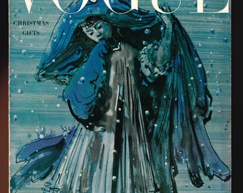 Vogue UK Dec 1949 Original Vintage Fashion Magazine Eugene Berman Horst Dior Junon dress Norman Parkinson Vertes