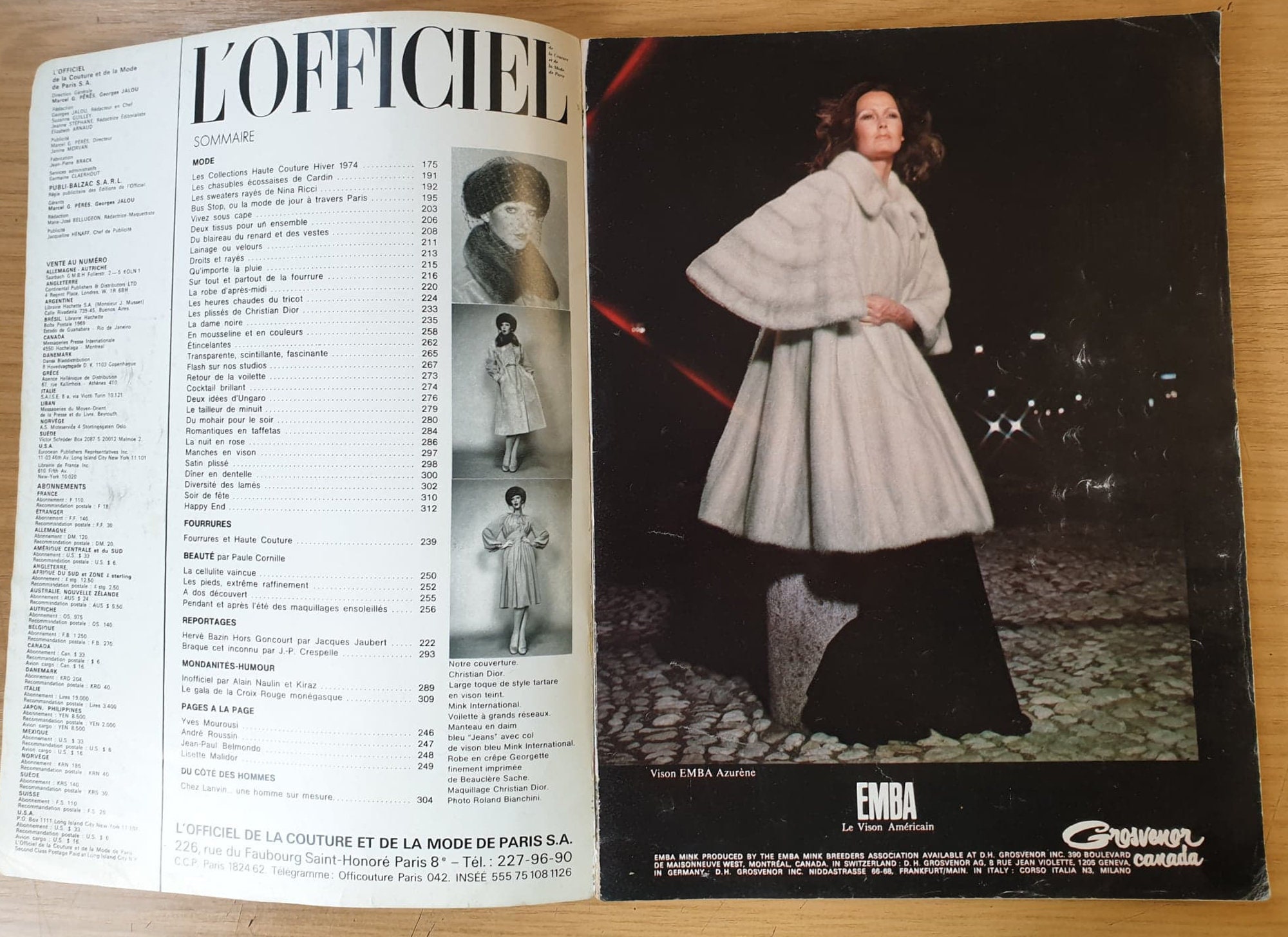 L'officiel No 602 Paris France French Original Vintage Retro