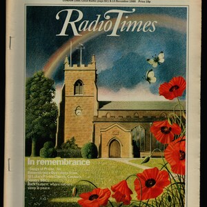 Radio Times 8-14 listopada 1980 Vintage Magazine Dzień Pamięci. Astrologia. Dr Who
