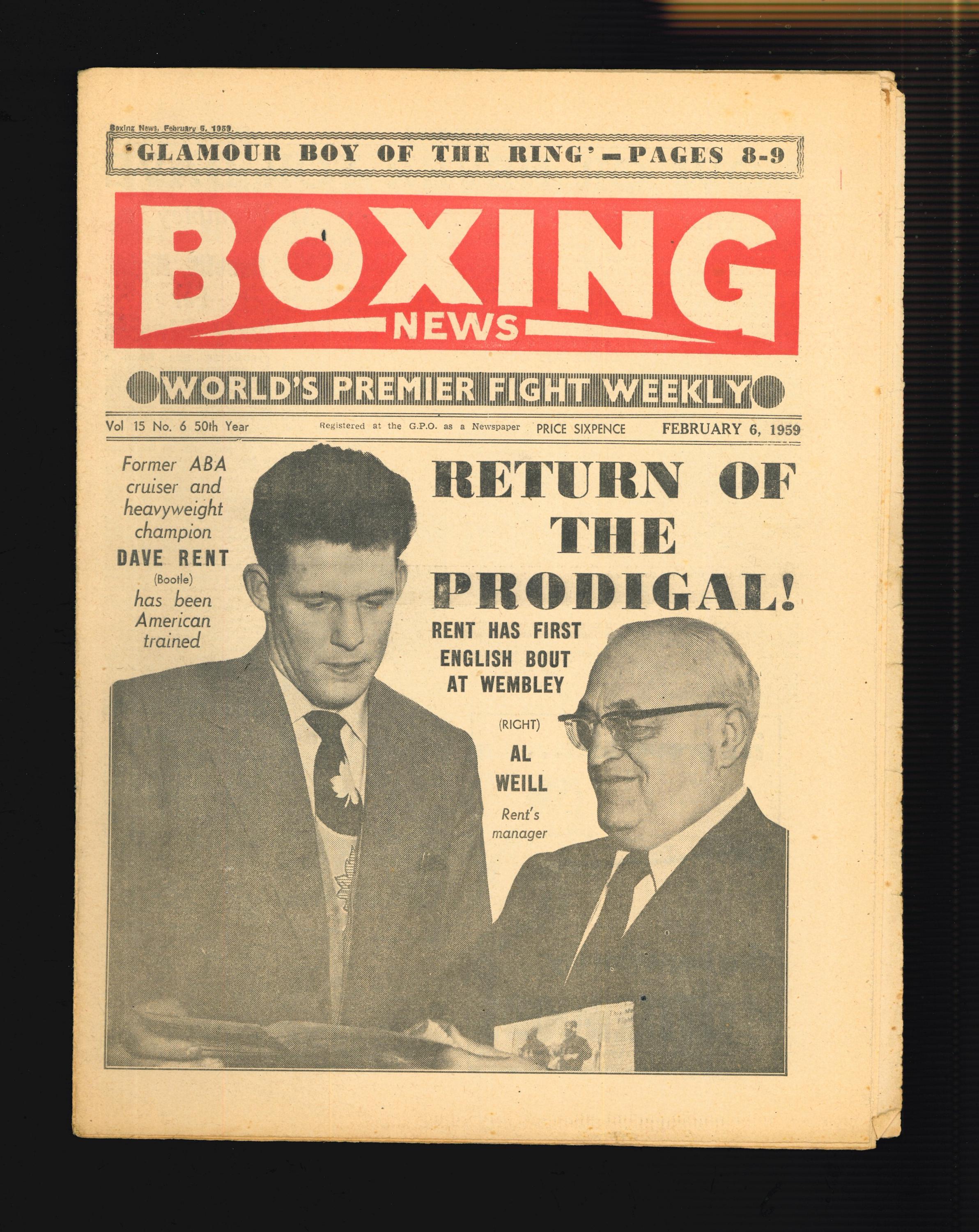 Boxing News Jan - March 1959 Vintage Original Magazine - Etsy