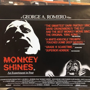 Monkey Shines, 1988 British Quad Film Poster