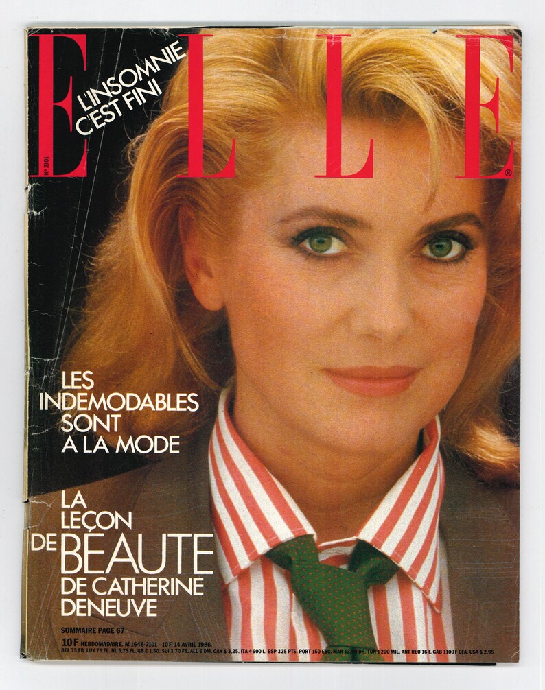 Ellesmere Magazine Elle Apr 14 1986 French Edition Vintage Magazine - Etsy
