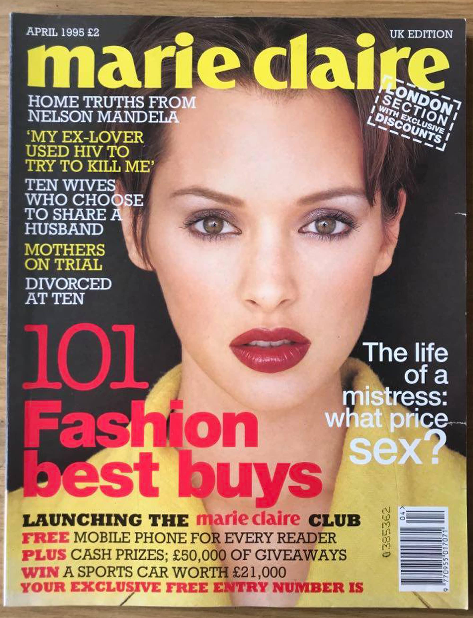Marie Claire UK Edition April 1995 Original Vintage Fashion photo