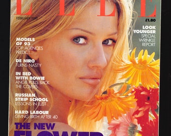 Elle UK Feb 1993 British Original Vintage Fashion Magazine