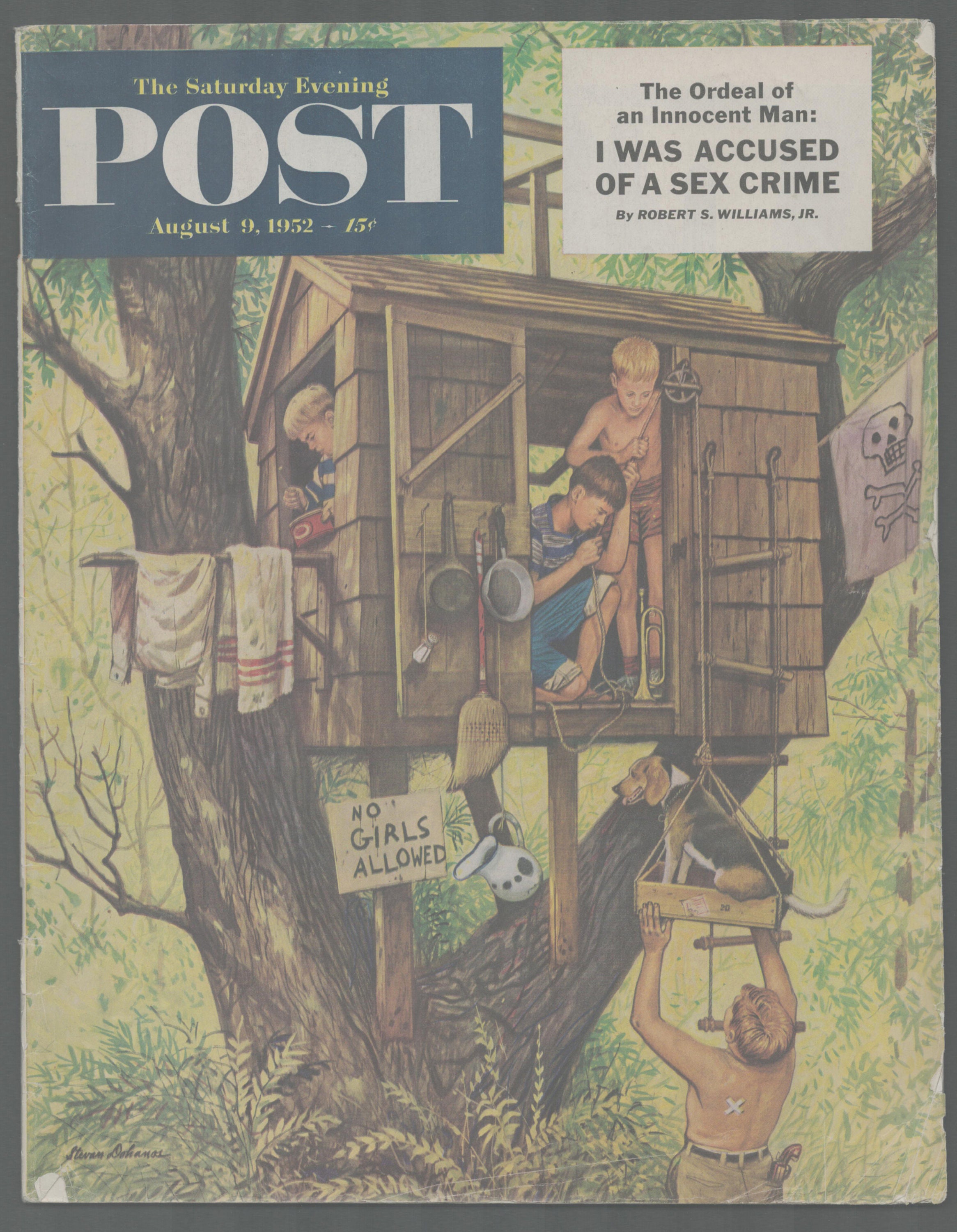 Saturday Evening Post Aug 9 1952 Original Vintage Magazine  Birthday Gift Present