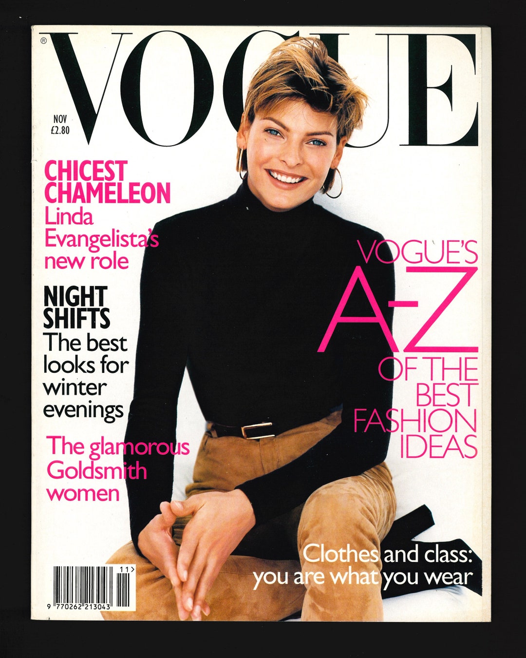 Vogue UK Nov 1996 Original Vintage Fashion Magazine Linda