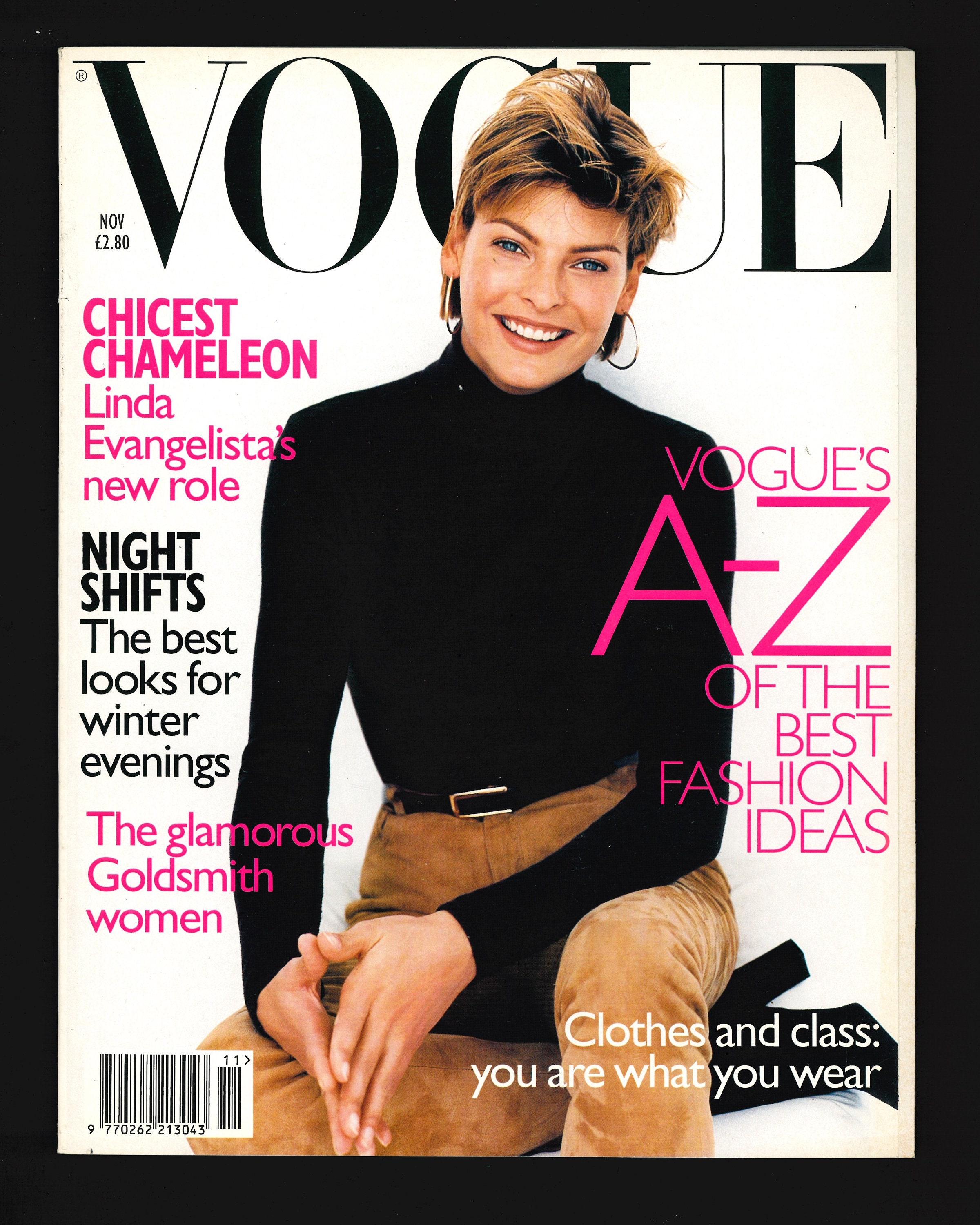 Vogue UK Nov 1996 Original Vintage Fashion Magazine Linda