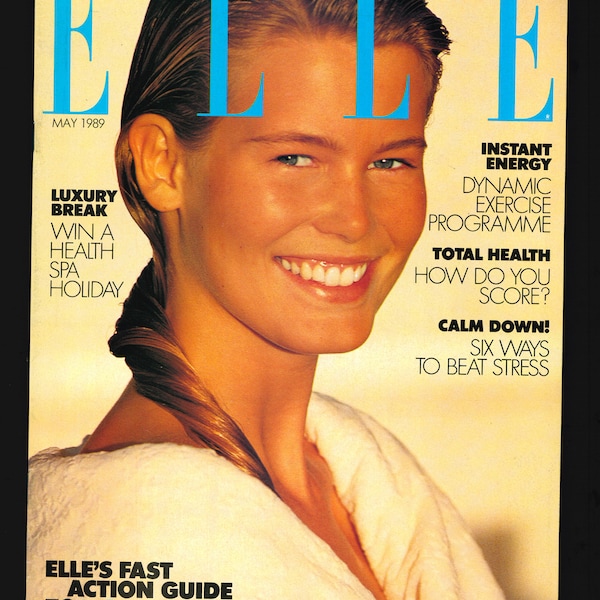 Elle UK May 1989 Vintage Magazine