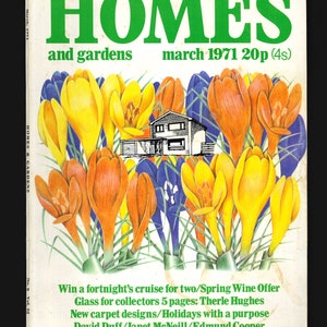 Homes & Gardens UK March June 1971 British Original Vintage Decoration Magazine