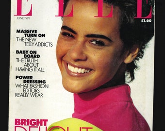 Elle UK June 1991 Original Vintage Fashion Magazine