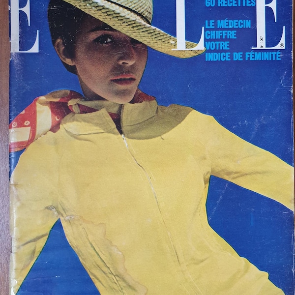 Elle French June 2 1966 no 1067 France Foreign Original Vintage Retro Fashion Magazine