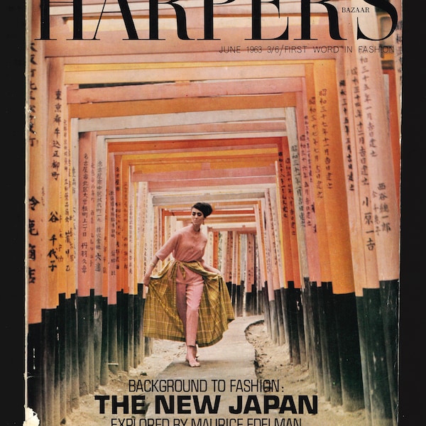 Harper's Bazaar UK June 1963 Original Vintage Rare Retro Fashion Magazine The New Japan