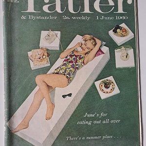 Tatler & Bystander June 1 1960 London Original Vintage Fashion Magazine