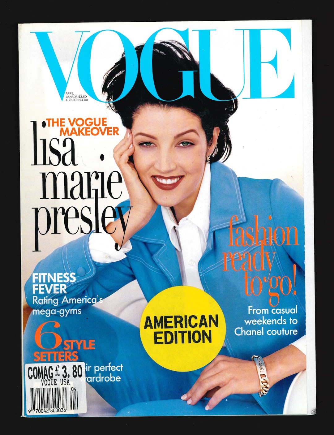 Vogue US April 1996 Original Vintage Fashion Magazine Lisa Marie ...