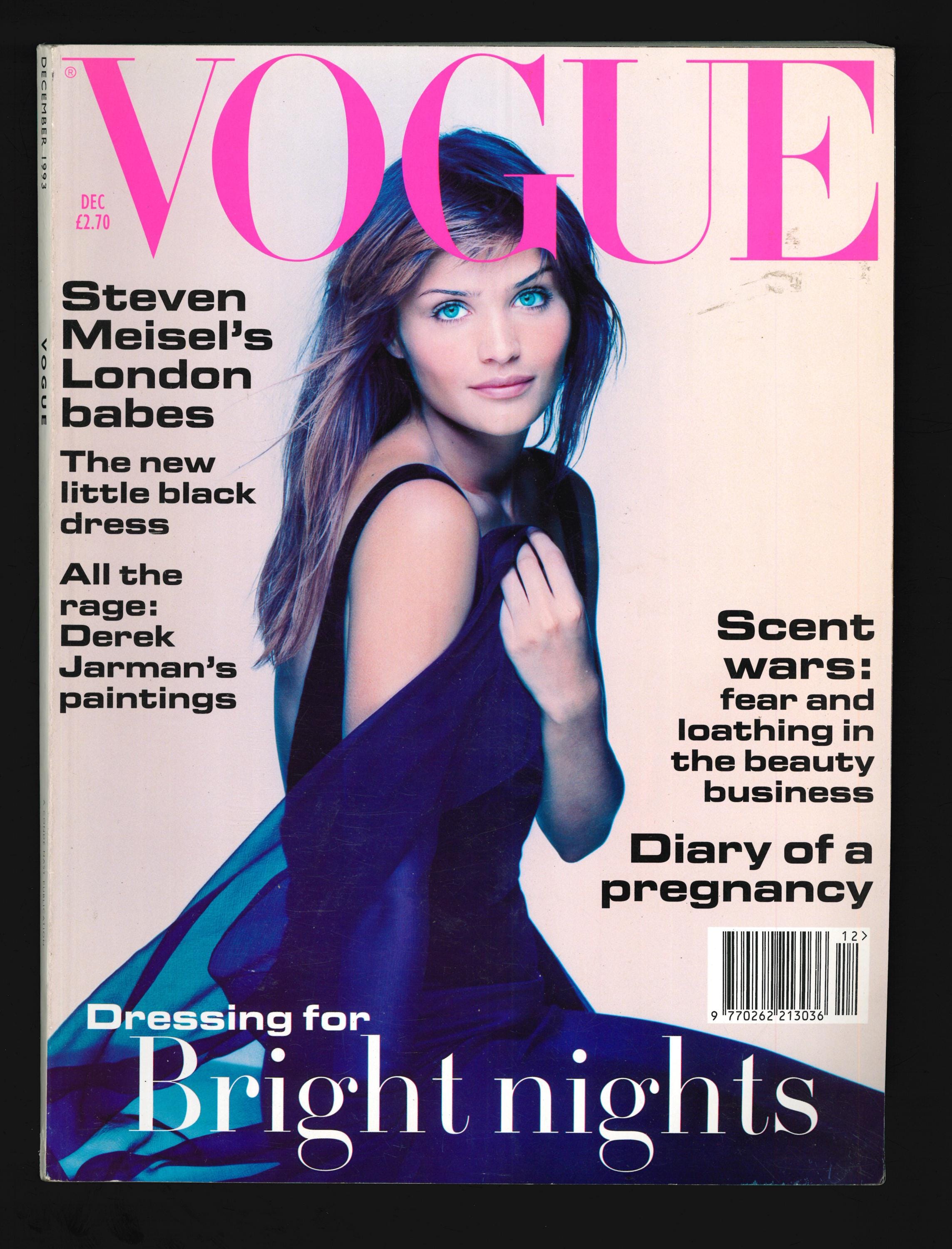 Vogue UK Dec 1993 Original British Vintage Fashion Magazine Helena