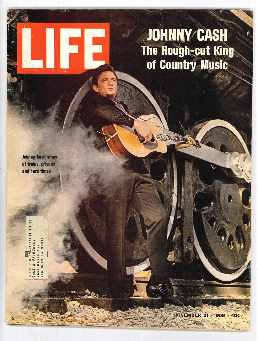Enseigne Métal Vintage Johnny Cash 1969 - Reproduction - 20x30 Cm (8x12 Pouces) - NEUVE