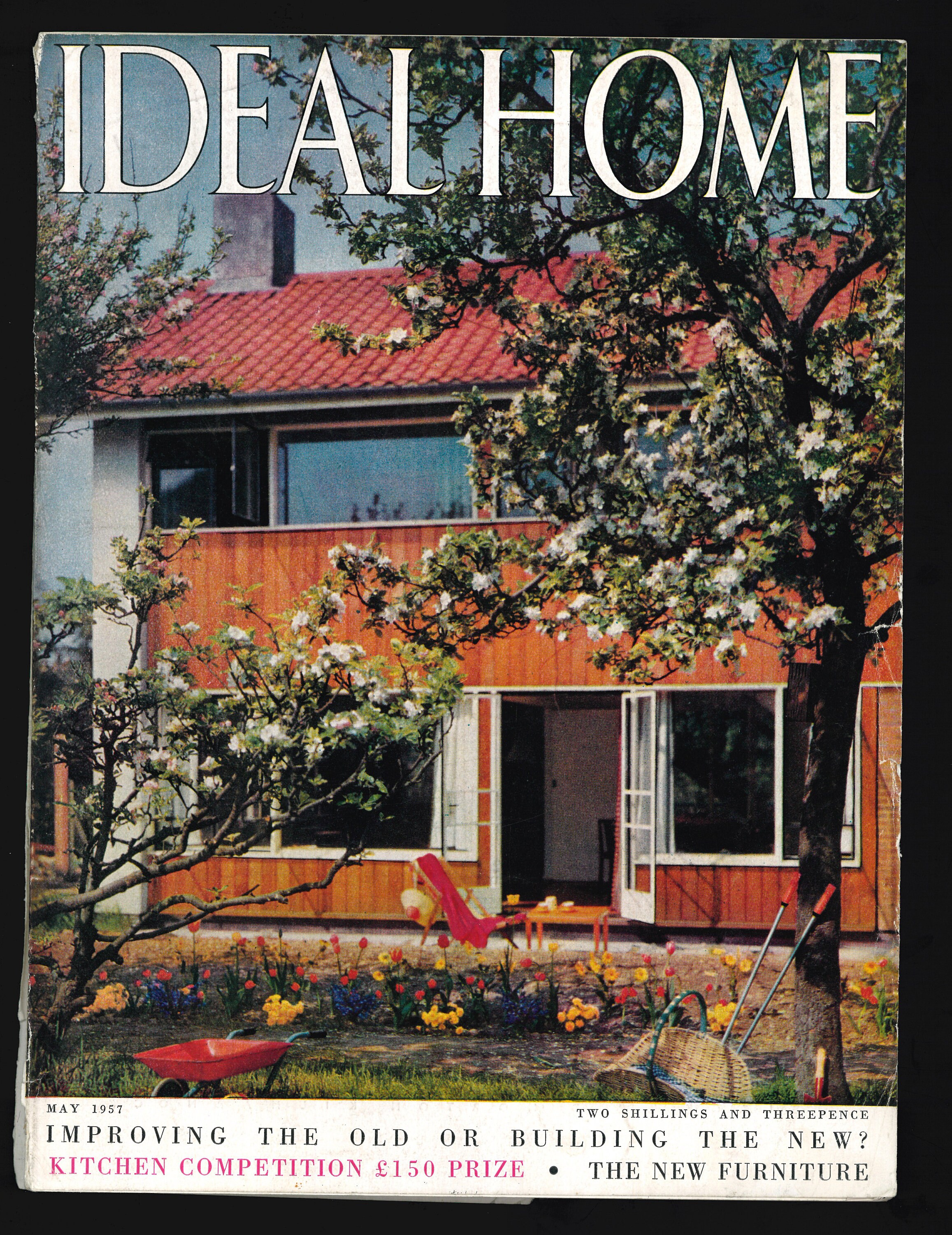 Ideal Home 1955 1956 1957 British Original Vintage Magazine