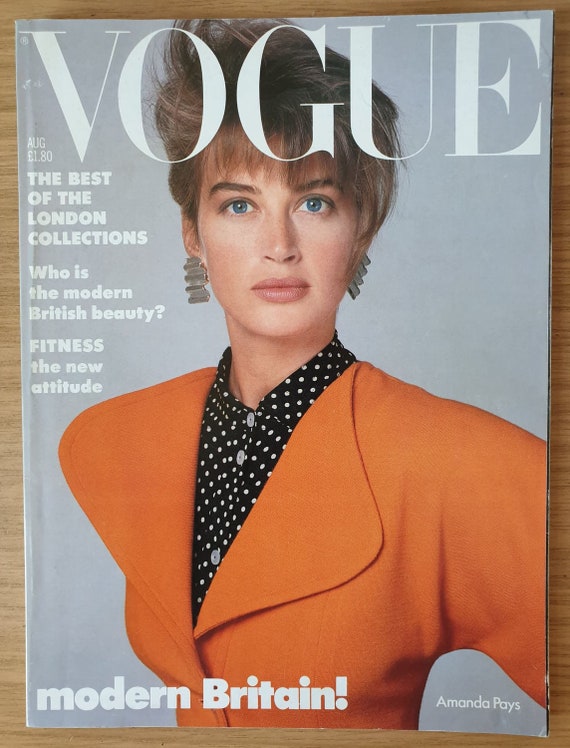Vogue UK Aug 1986 British Original Vintage Fashion Magazine | Etsy
