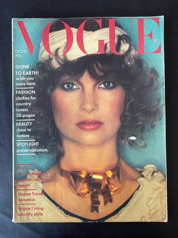Vogue Oct 15 1974 British Original Vintage Fashion Magazine - Etsy