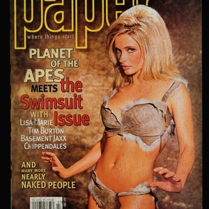 Paper July 2001 US American Original Pop Culture Fashion Magazine cover : Planet of the Apes Lisa Marie