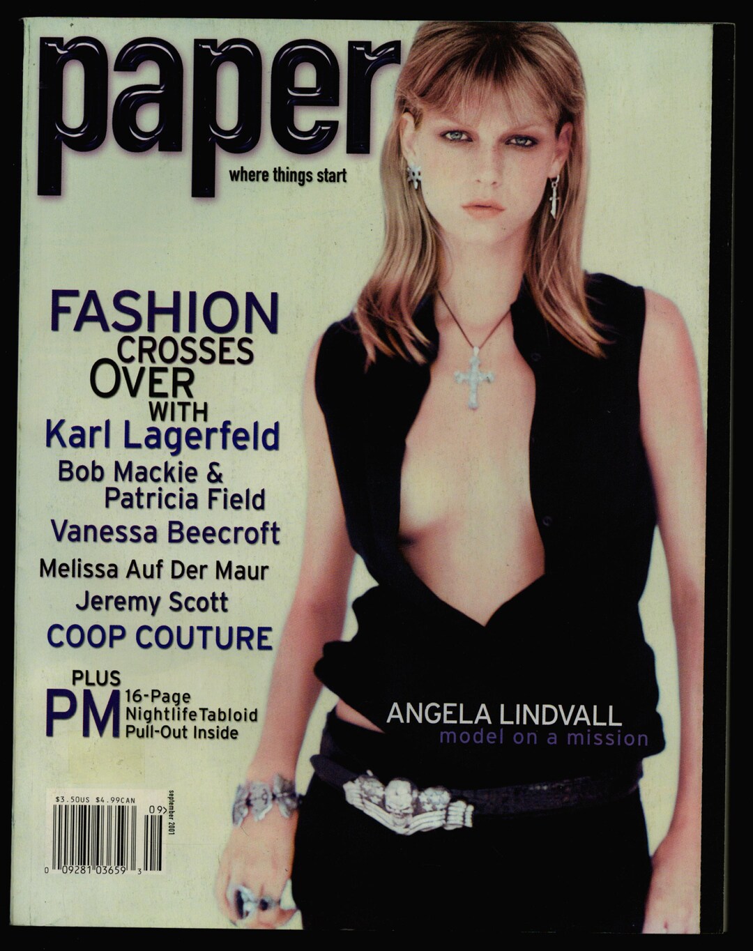 NOVA　sep2001 Angela　Lindval Paper Sept 2001 US American Original Pop Culture Fashion