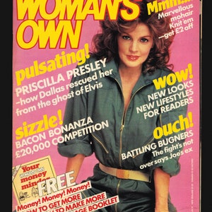 Woman's Own Mar 3 1984 Original British Vintage Weekly Women Magazine Priscilla Presley 40th