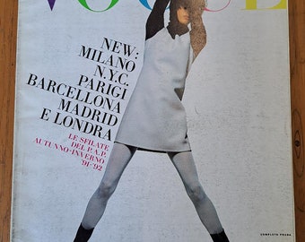 Vogue Italia May 1991 Vintage Original Fashion Magazine Cover